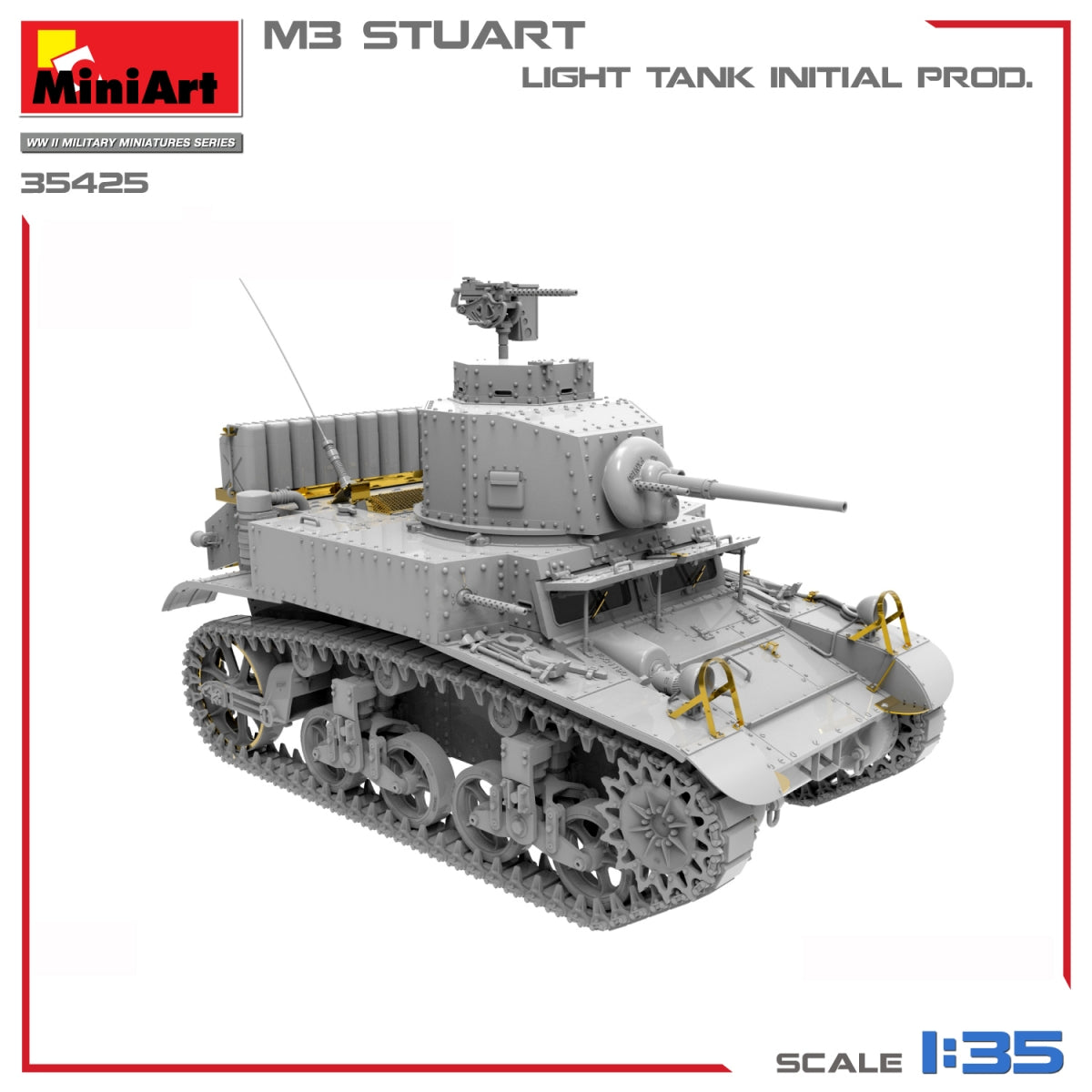 MiniArt 35425 M3 STUART LIGHT TANK, INITIAL PROD 1/35 – Bild 3