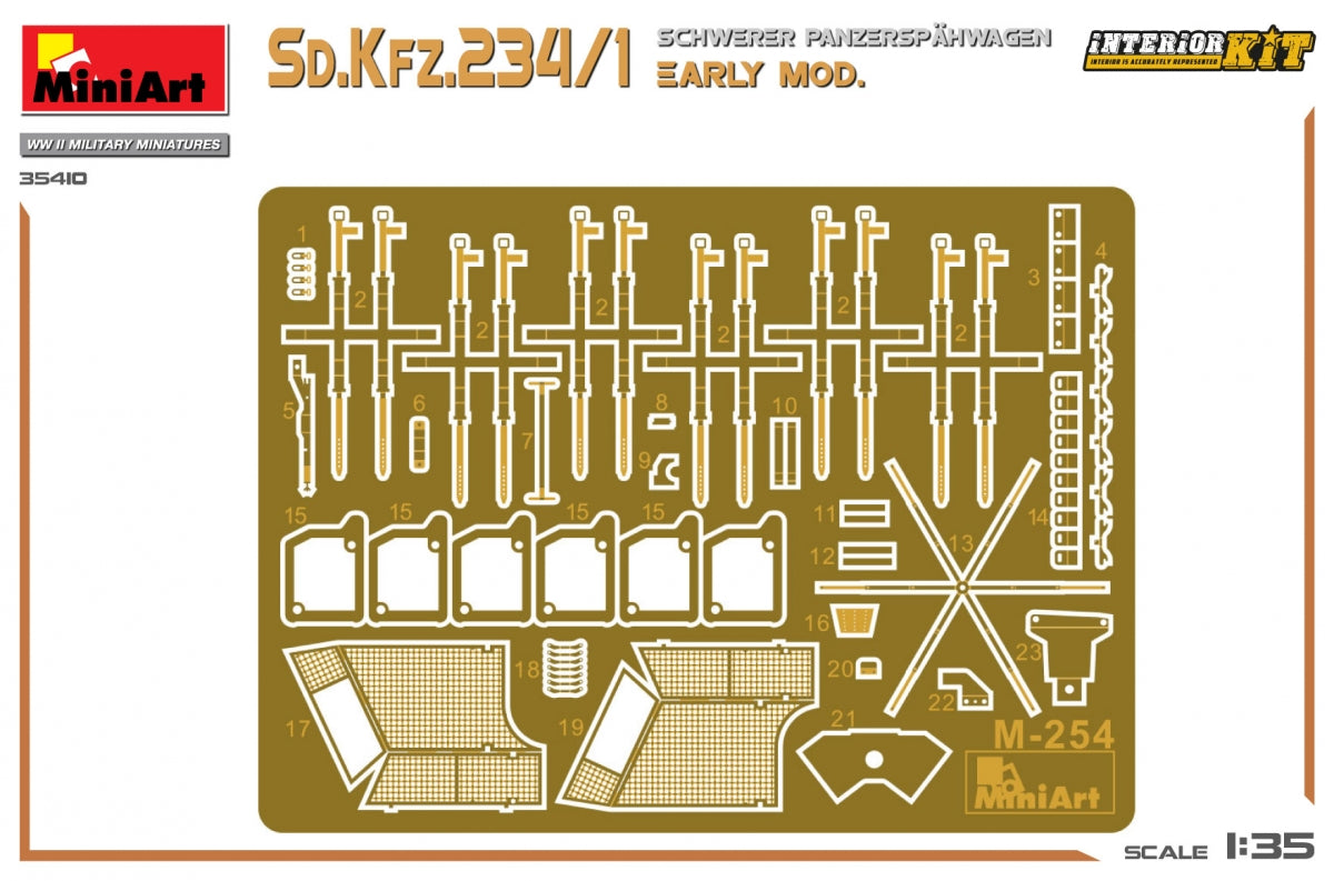 MiniArt 35410 Sd.Kfz.234/1 Schwerer Panzerspahwagen. EARLY MOD. INTERIOR KIT 1/35 – image 2
