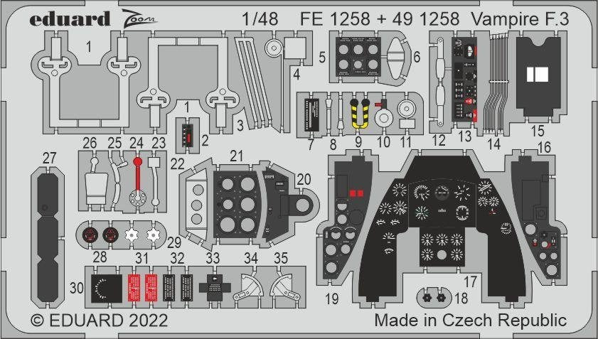 Eduard BIG49328 Vampire F.3 AIR 1/48 – Bild 3