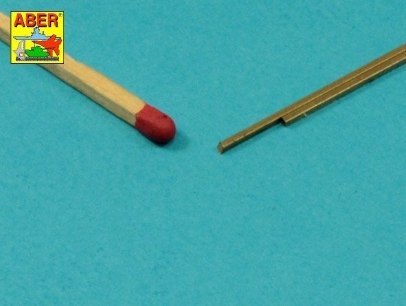 Aber KR-10 Brass square rods 1.0mm length 245mm x 2 pcs. – image 2
