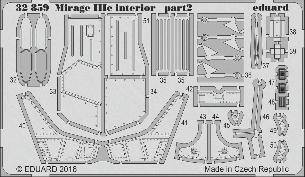 Eduard 32859 Mirage IIIc interior ITALERI 1/32 – image 2