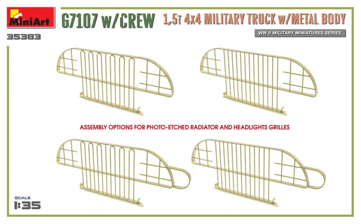 MiniArt 35383 G7107 w/CREW 1.5t 4X4 CARGO TRUCK w/METAL BODY 1/35 – Bild 12