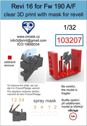 Omask 103207 Revi 16 pour Fw 190D (Hasegawa) 1/32 – image 2