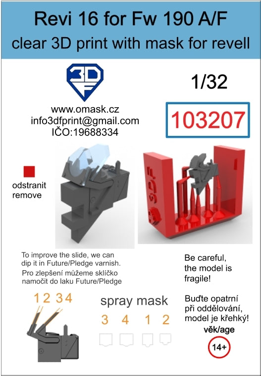 Omask 103207 Revi 16 pour Fw 190D (Hasegawa) 1/32 – image 2
