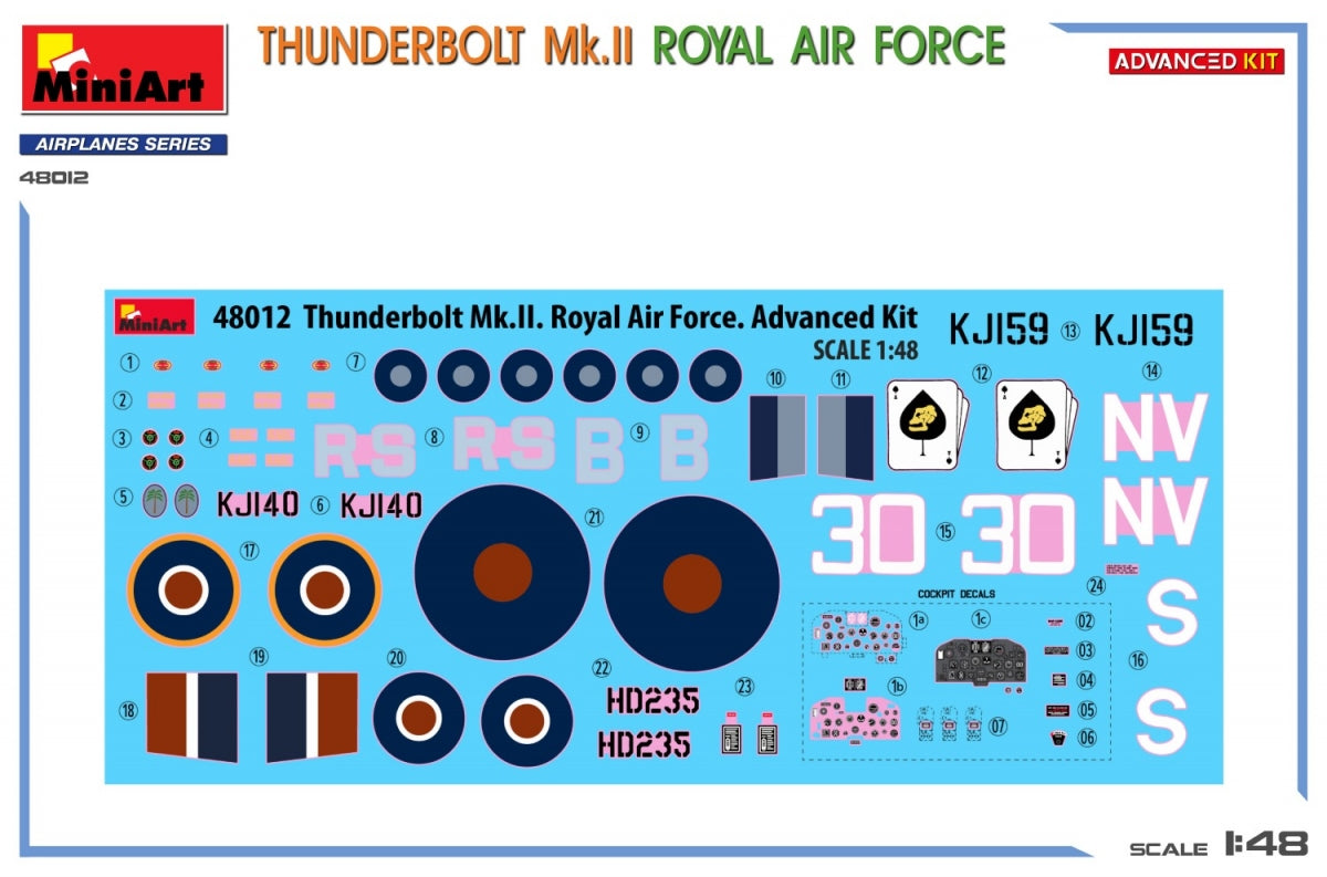 MiniArt 48012 THUNDERBOLT Mk.II. ROYAL AIR FORCE. ADVANCED KIT 1/48 – Bild 2