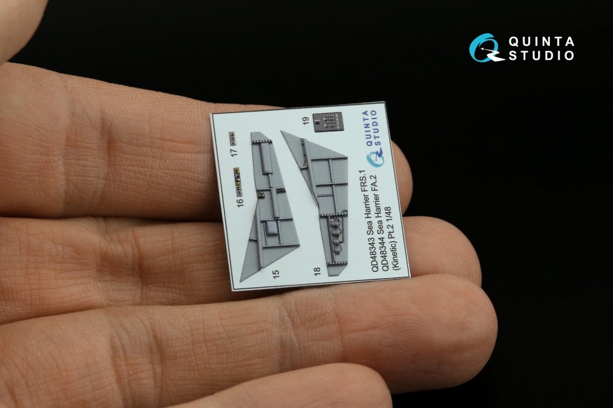 Quinta Studio QD48343 Sea Harrier FRS.1 3D-Printed &amp;amp; colored Interior on decal paper (Kinetic) 1/48 – Bild 5
