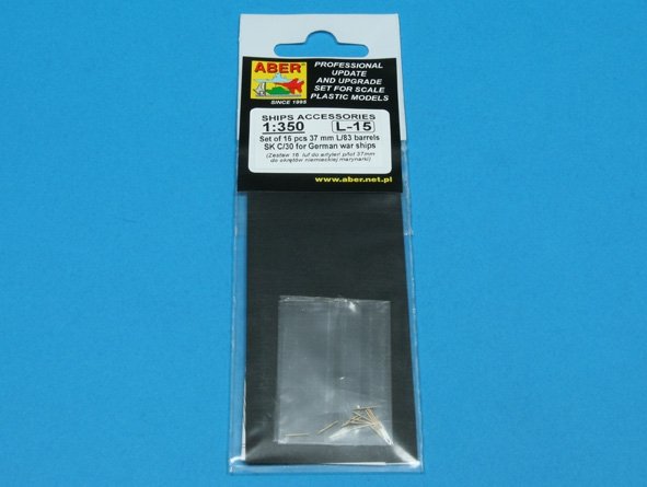 Aber 350L-15 Set of 16 pcs 37 mm L/83 barrels SK C/30 for German ships 1/350 – image 3