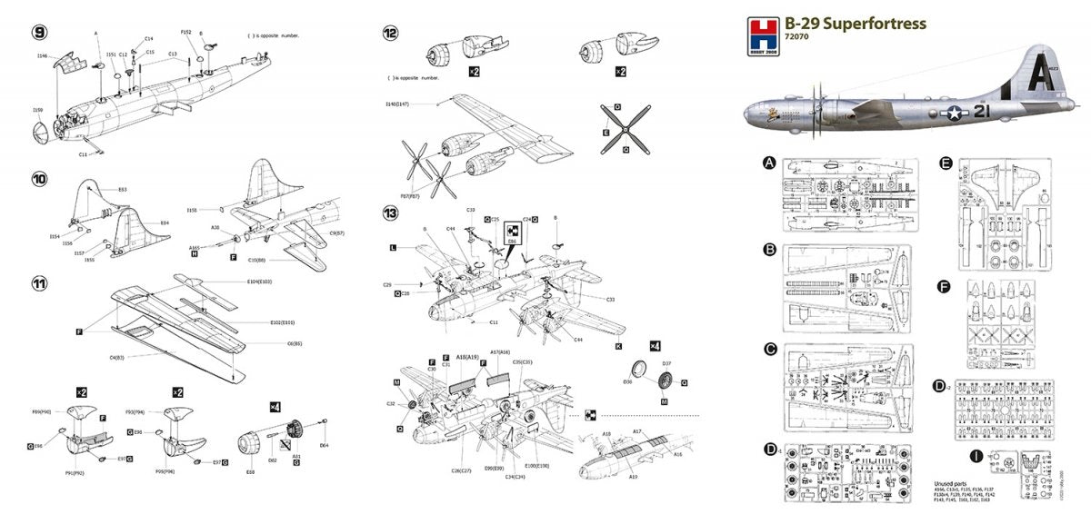 Hobby 2000 72070 B-29 Superfortress ( ACADEMY + CARTOGRAPH + MASKS ) 1/72 – Bild 2