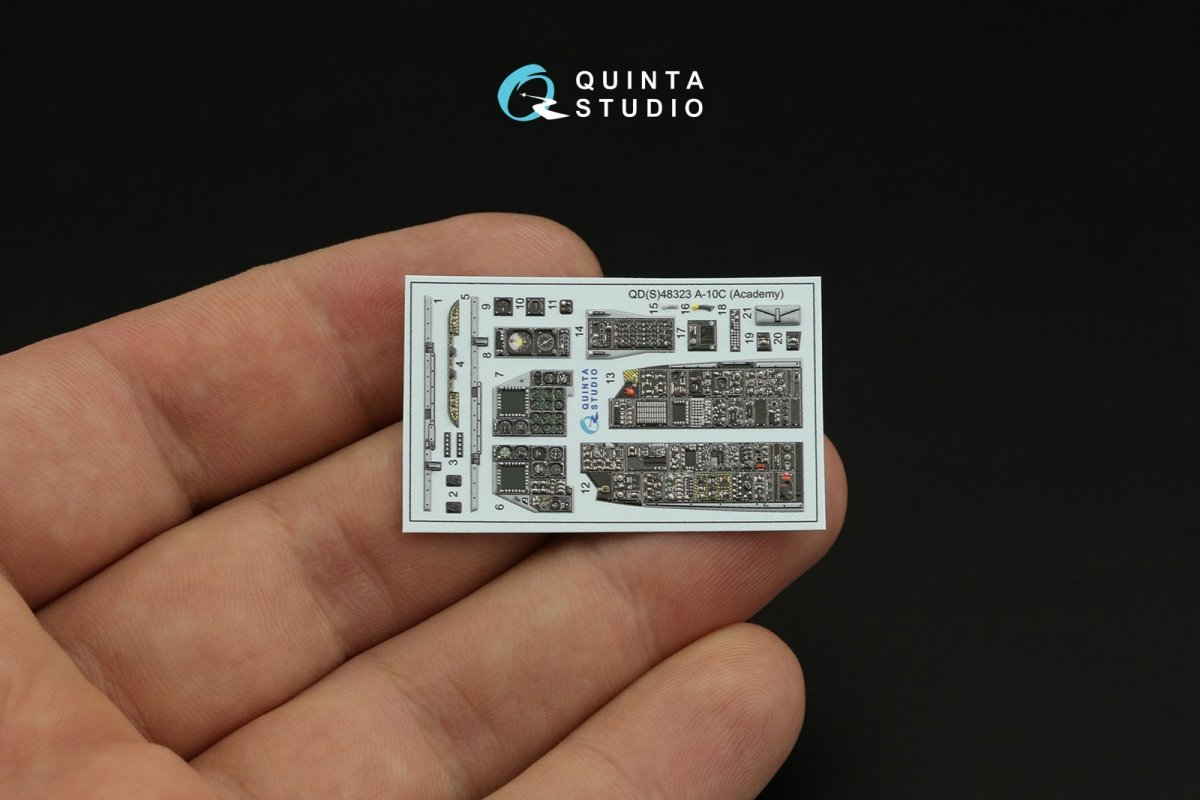 Quinta Studio QDS-48323 A-10C 3D-Printed &amp;amp; colored Interior on decal paper (Academy) (Small version) 1/48 – obrázek 4