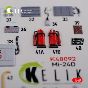 KELIK K48092 Mi-24D (Hind-D) interior 3D decals for Trumpeter kit 1/48 – Bild 8