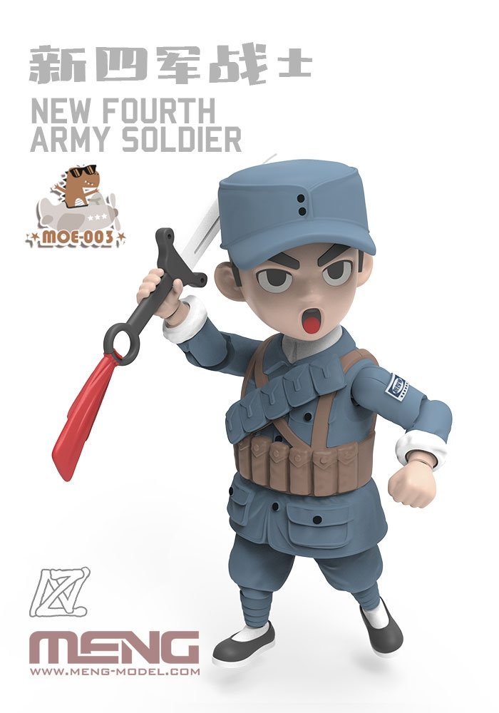 Meng Model MOE-003 New Fourth Army Soldier 100mm – obrázek 6