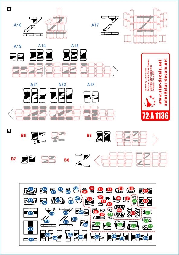 Star Decals 72-A1136 War in Ukraine # 6. T-72B1 and BMP-1 1/72 – image 3