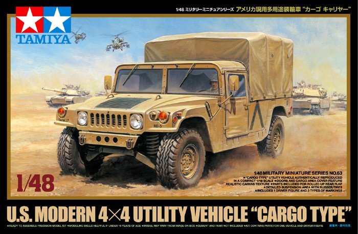 Tamiya 32563 US Modern 4x4 Utility Vehicle &amp;quot;Cargo Type&amp;quot; 1/48