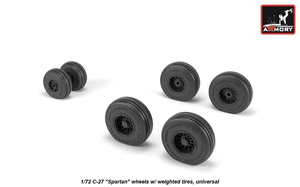 Armory Models AW72505 C-27 Spartan wheels w/ weighted tires 1/72 – image 3