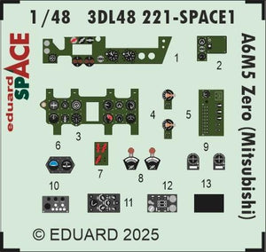 Eduard 3DL48221 A6M5 Zero (Mitsubishi) SPACE FINE MOLDS 1/48 – image 3
