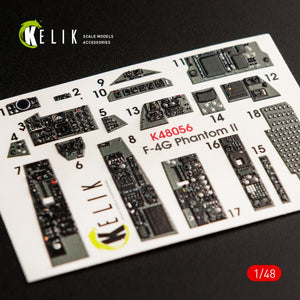 KELIK K48056 F-4G INTERIOR 3D DECALS FOR MENG KIT 1/48 – zdjęcie 2