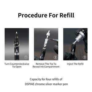 DSPIAE CR-10 Chrome Silver Refill For Markers (10ml) – Bild 4