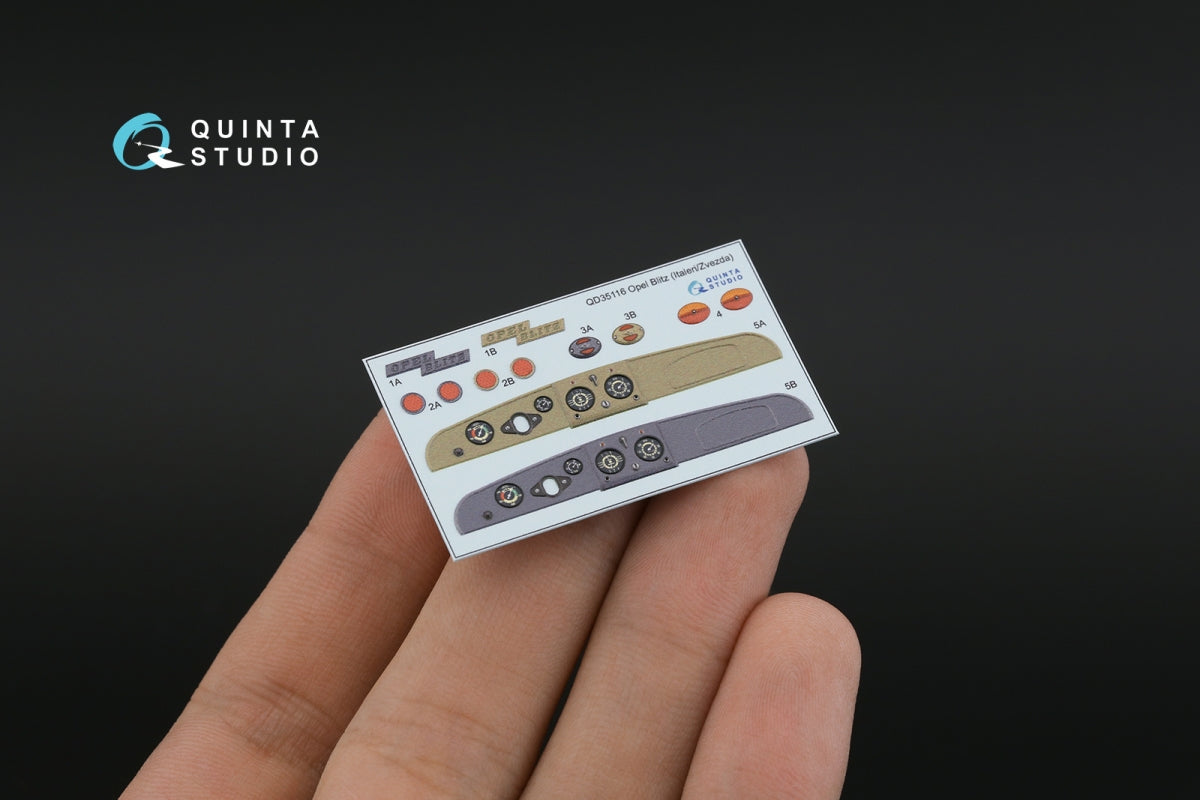 Quinta Studio QD35116 Opel Blitz 3D-Printed &amp;amp; colored Interior on decal paper (Italeri/Zvezda) 1/35 – Bild 3