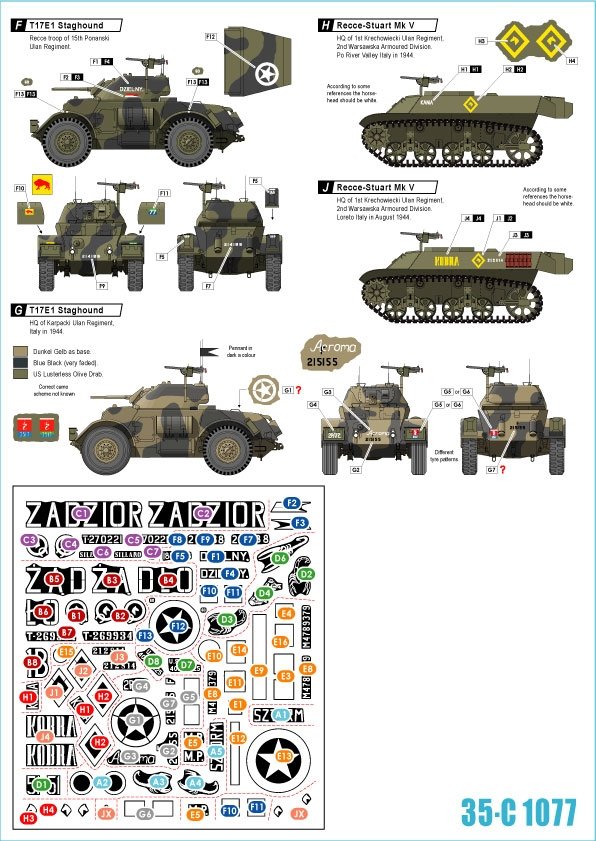 Star Decals 35-C1077 Polish Tanks in Italy # 1 1/35 – image 2