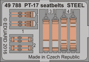 Eduard 49788 PT-17 seatbelts STEEL REVELL 1/48