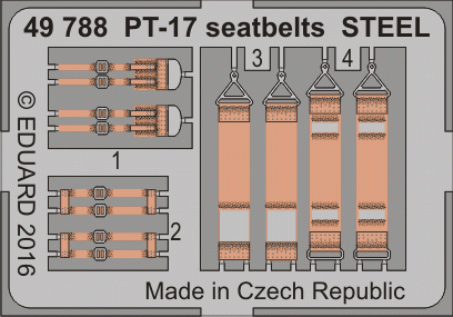 Eduard 49788 PT-17 seatbelts STEEL REVELL 1/48