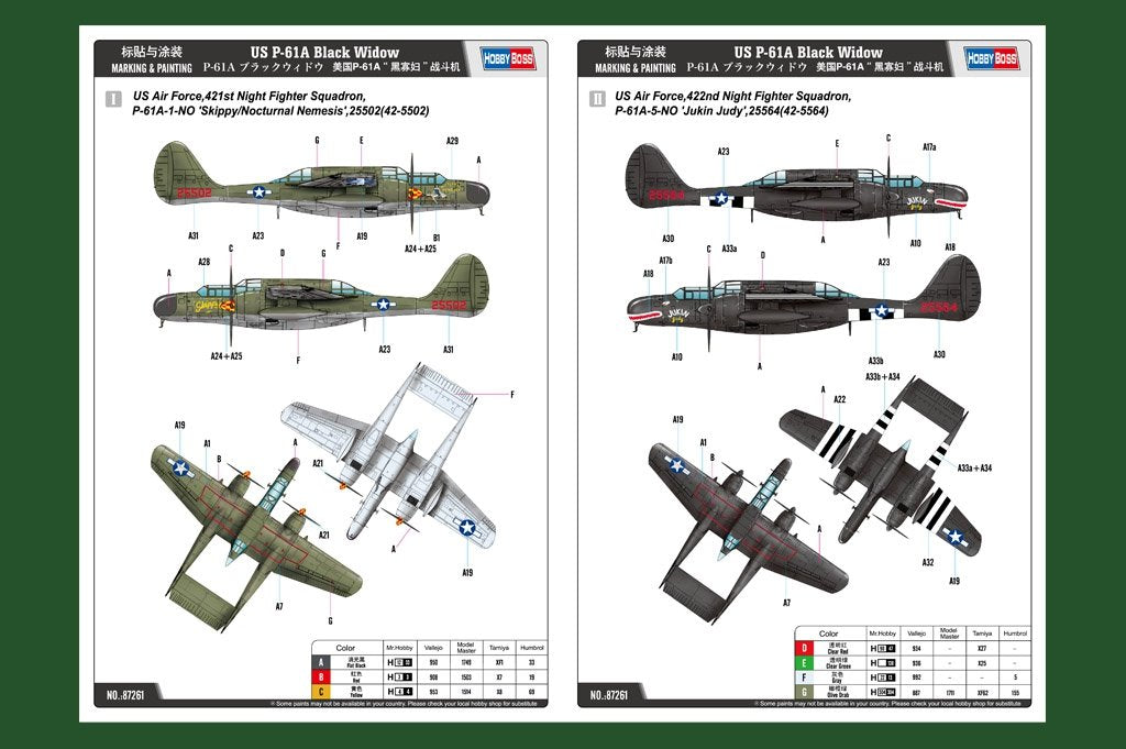 Hobby Boss 87261 US P-61A Black Widow 1/72 – image 2