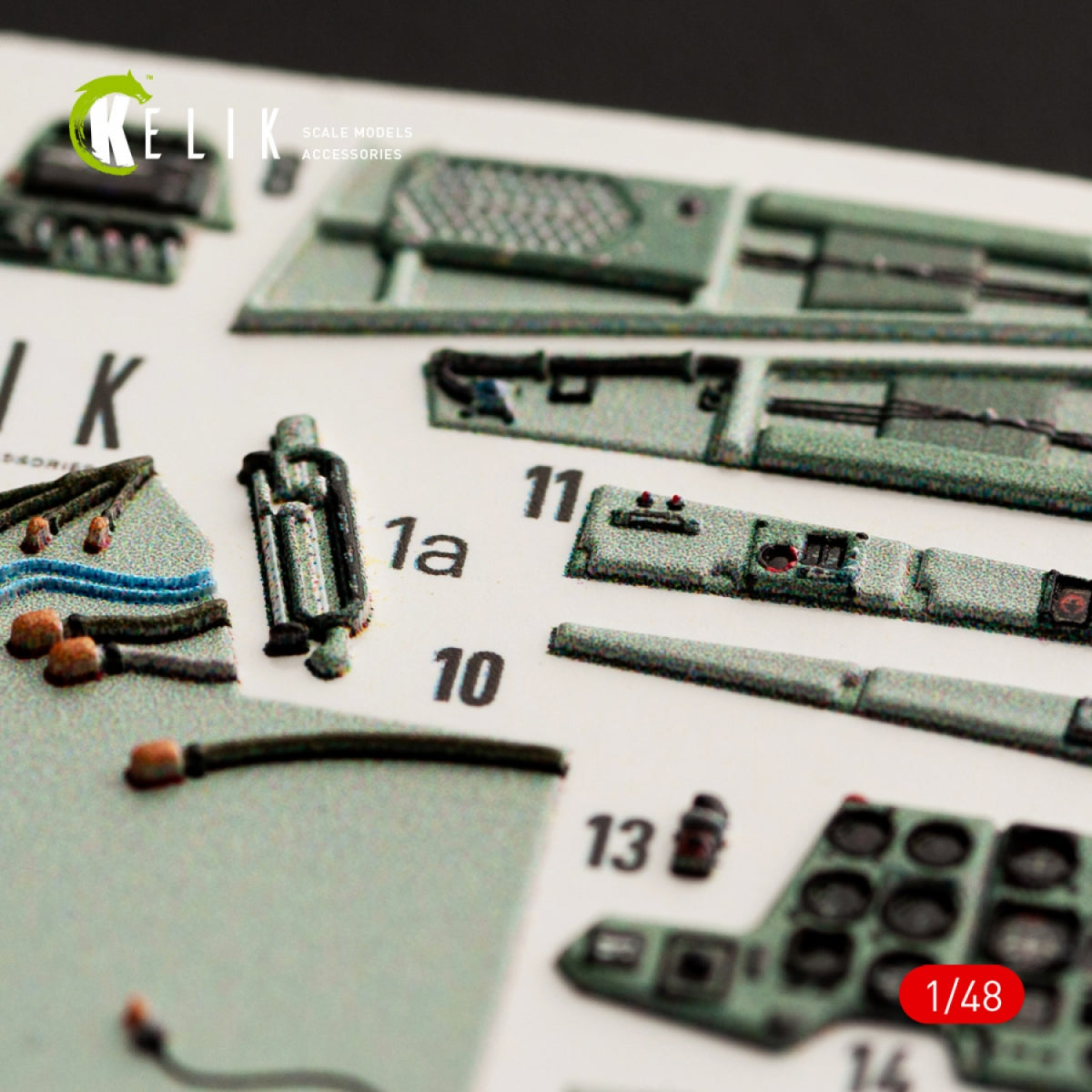 KELIK K48052 SU-27UB FLANKER INTERIOR 3D DECALS FOR GWH KIT 1/48 – Bild 3