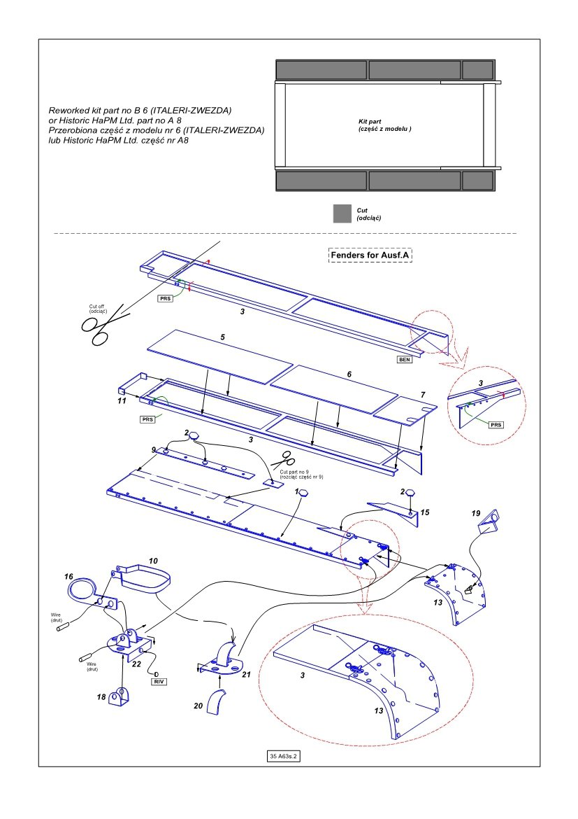Aber 35A063 Fenders for Panzer I, Ausf.A and B (1/35) – Bild 5
