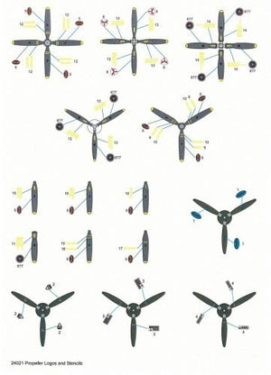 Techmod 24021 Propeller logos and stencils / Propeller markings 1/24 – image 2