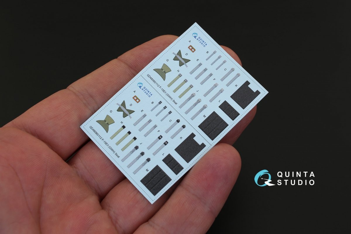 Quinta Studio QD48090 F-15E 3D-Printed &amp;amp; colored Interior on decal paper (for GWH kit) 1/48 – Bild 5