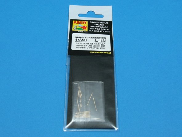 Aber 350L-13 Set of 16 pcs 105 mm SFLAK barrels SKC/33 used in C/31 mount for German war ships 1/350 – image 4