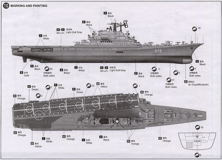 Trumpeter 05704 Aircraft Carrier USSR KIEV 1/700 – image 5