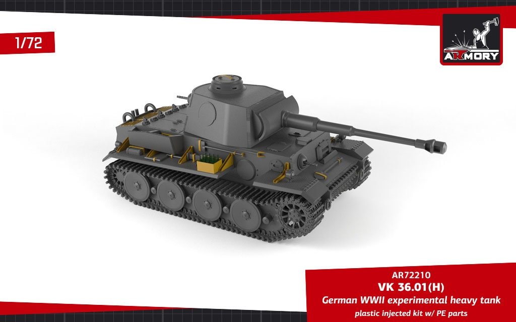 Armory Models 72210 VK 36.01(H) German WWII Experimental Heavy Tank 1/72 – image 3
