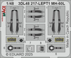 Eduard 3DL48217 MH-60L SPACE ICM 1/48 – immagine 4