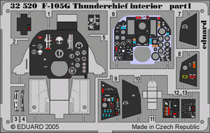Eduard 32520 F-105G interior 1/32 TRUMPETER – obrázek 5