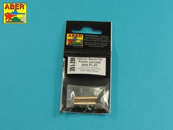 Aber 35L-299 105mm barrel for the Polish concept tank PL-01 (Takom) 1/35 – image 2