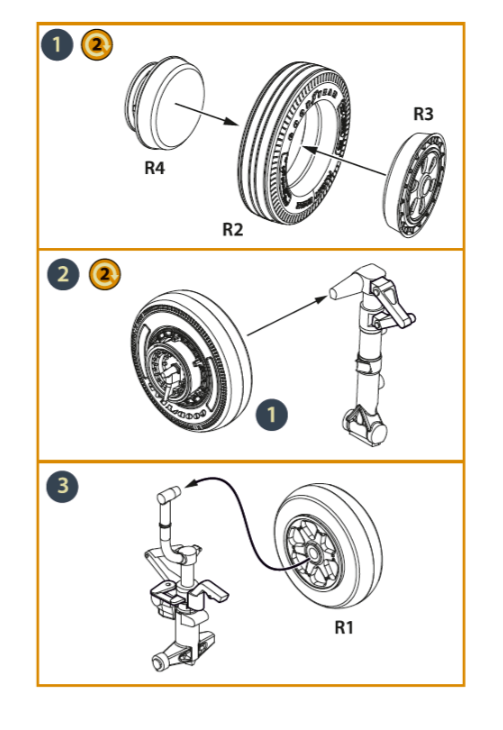 Clear Prop! CPA72164 F-86A wheel set type 2 for CP kits 1/72 – image 3