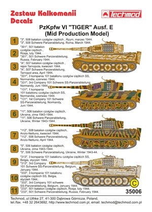 Techmod 35006 - Pz.Kpfw.VI Tiger Ausf.E (Mid Production Model) 1/35 – Bild 2