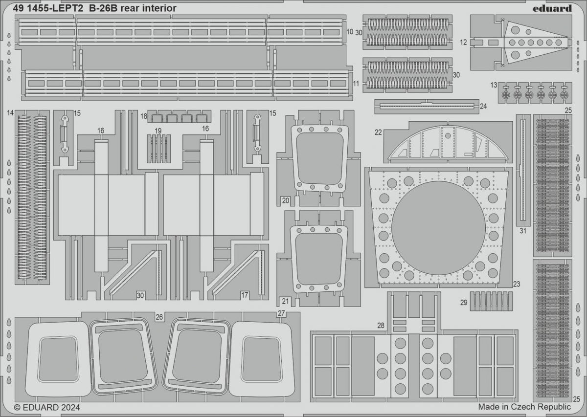 Eduard 491455 B-26B rear interior ICM 1/48 – image 2