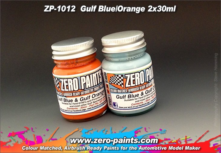 Peintures Zero Paints ZP-1012 Bleu Golfe et Orange 2 x 30 ml