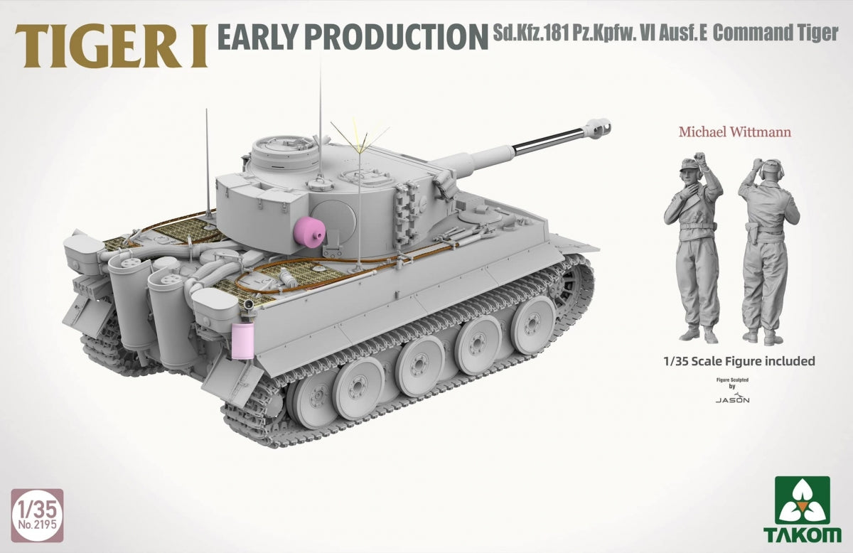 Takom 2195 TIGER I EARLY-PRODUCTION Sd.Kfz.181 Pz.Kpfw.VI Ausf.E Command Tiger 1/35 – obrázek 6