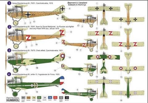 AZmodel AZ7606 Hansa Brandenburg BI series 76 1/72 – obrázek 2