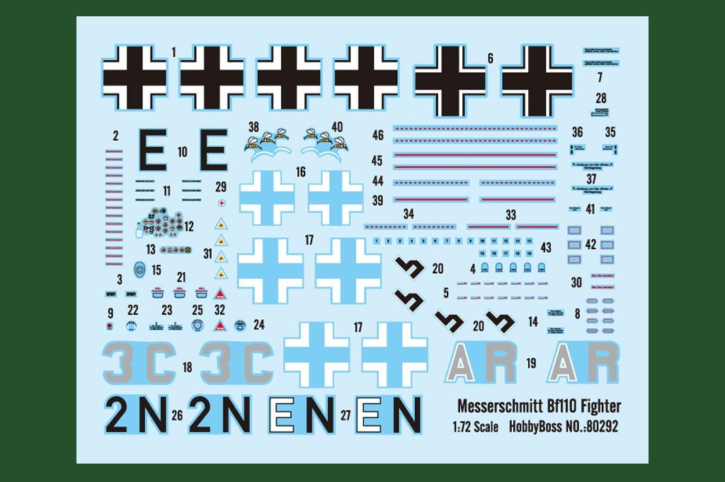 Hobby Boss 80292 Messerschmitt Bf110 Fighter 1/72 – Bild 3
