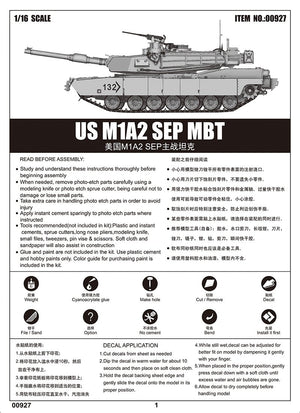 Trumpeter 00927 US M1A2 SEP MBT 1/16 – obrázek 3