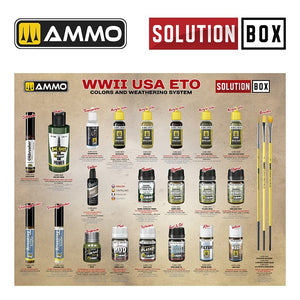 AMMO by Mig Jimenez 7728 SOLUTION BOX 22 – WWII USA ETO. Colors and Weathering System – immagine 3