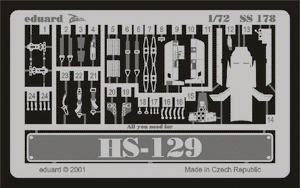 Eduard SS178 Hs 129 1/72 ITALERI