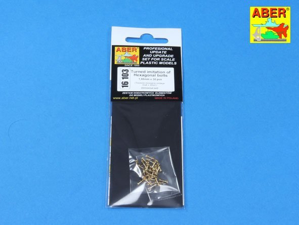 Aber 16103 Imitation tournée de boulons hexagonaux 1,55 mm x 30 pièces (1/16)