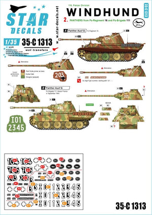 Star Decals 35-C1313 Windhund #2 1/35