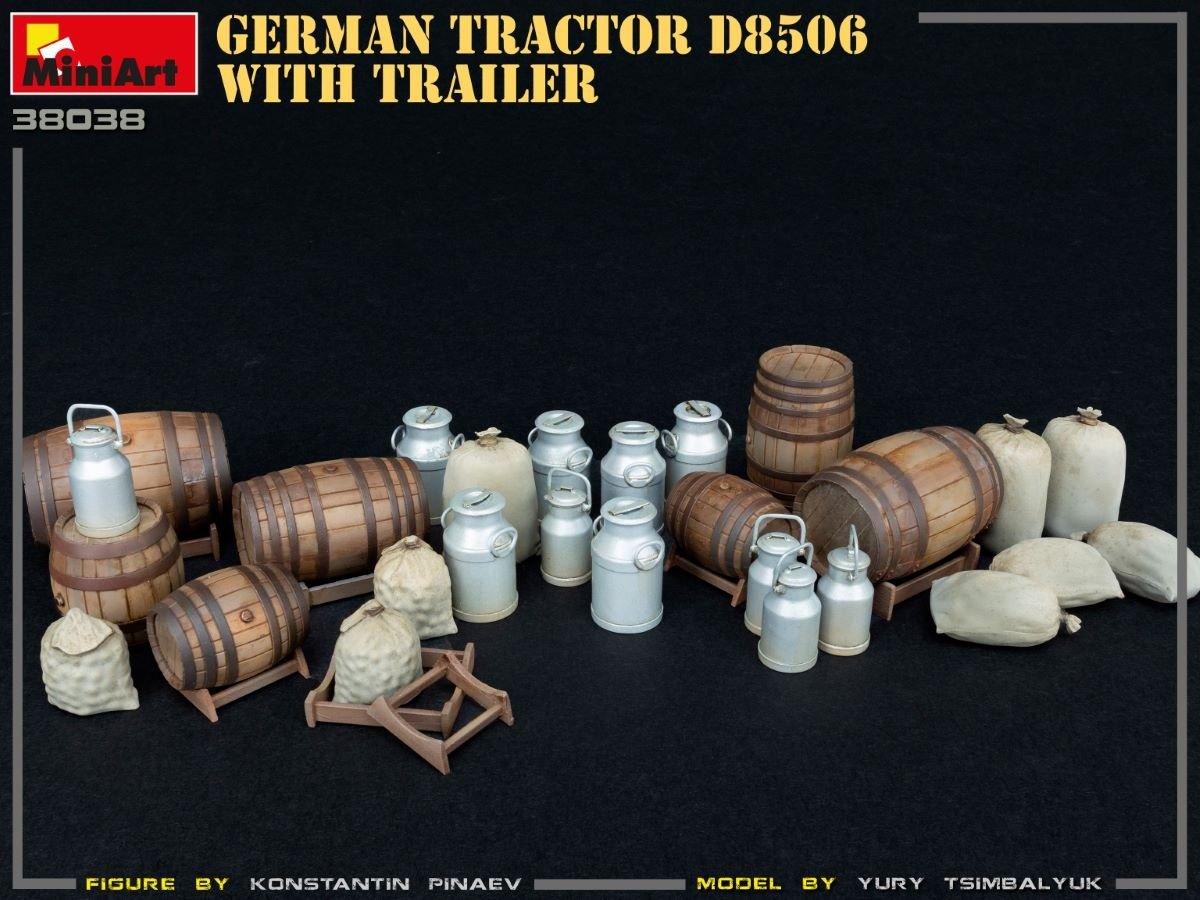 MiniArt 38038 German Tractor D8506 with trailer 1/35 – obrázek 14