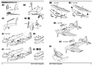 Dora Wings 14401 BELL P-63A P-63C KINGCOBRA Fighter DOUBLE KIT 1/144 – obrázek 3